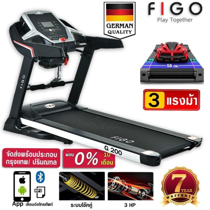 ผ่อน0-ลู่วิ่งไฟฟ้า-g200-มอเตอร์-3-0-แรงม้าพร้อมที่สลายไขมัน-figo