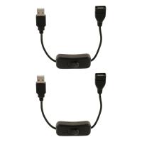 2X USB Kabel Ekstensi A Pria Ke Wanita dengan Tombol On / Off