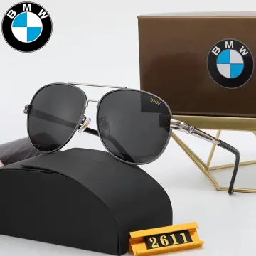 BMW Fashion Aviator Men Polarized Sunglasses Shades Discoloration Original  Antiglare Toad Mirror Sunglasses Suitable for Driving Travel Fishing UV  Business Inner Degree Blue Film