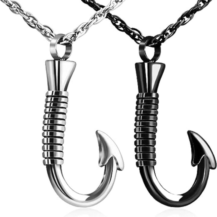 Fishing Hook Pendant Cremation Jewelry