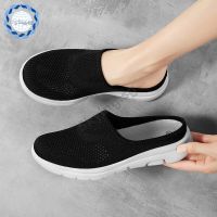 ☍☞❐ cri237 Half Slippers Women Fashion Slip on Sandals Mesh Slip on Loafers Women Autumn Walking Croc Women Sandals ROHW