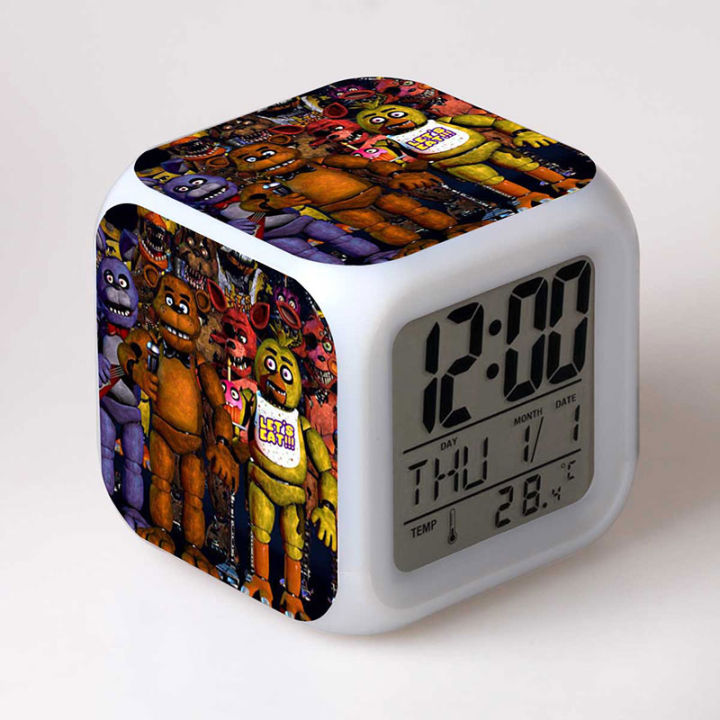 fnaf-anime-figurine-five-nights-at-freddy-led-alarm-clock-wake-up-light-digital-alarm-clock-color-changing-electronic-desk-watch