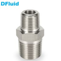 SS316 Male NPT to Male NPT Hex Nipple Pipe Fitting 1/4 3/8 1/2 3/4 inch 3000psig Work Pressure Stainless Steel replace Swagelok