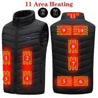 Heating jacket, USB smart switch 2-11 zone heating vest, electric heating hunting vest, mens and womens heating padded jacket