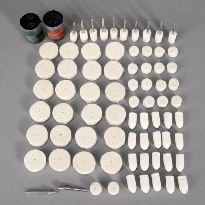 ELEGANT 76pcs Wool Polishing Accessories Electric Grinding Mill Kit Wool Grinding Paste Suits Dremel Tools Herramientas