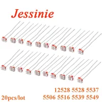 20PCS LDR Photo Light Sensitive Resistor Photoelectric Photoresistor 5528 GL5528 5537 5506 5516 5539 5549 12528 For Arduino