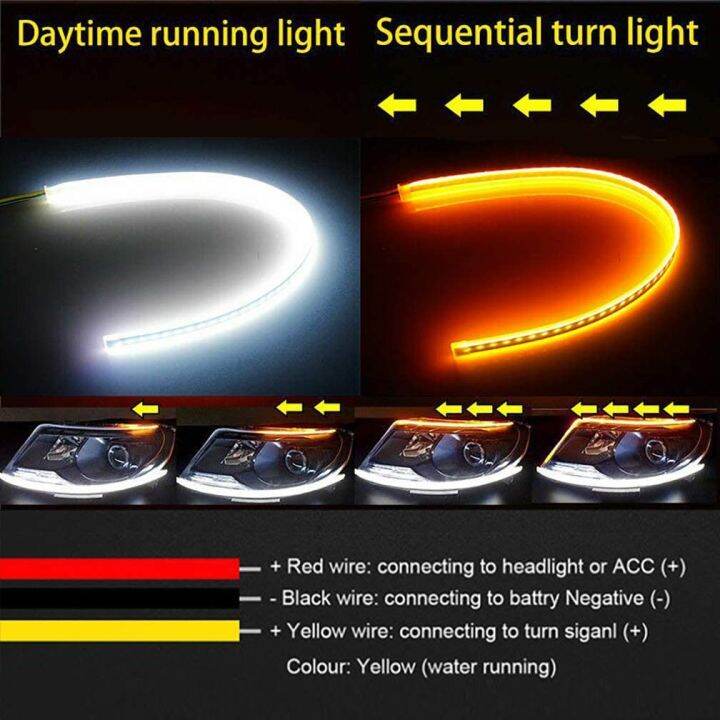 2-pcs-car-led-strip-lights-headlight-strips-drl-light-12v-dual-color-white-and-amber-daytime-running-lights-turn-signal-bulb