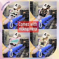 tulip Makeup mirror Phone Case For Xiaomi Redmi K50 originality dustproof Mirror surface Liquid silicone Lambskin trend