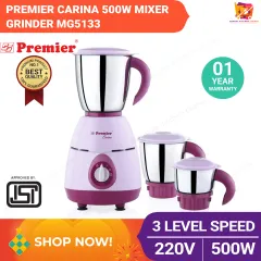 Preethi Eco Chef Neo MG 199 - 3 Jars, 500W for Versatility