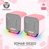 ลำโพงคอมพิวเตอร์ FANTECH SONAR GS202 SAKURA EDITION MOBILE GAMING &amp; MUSIC SPEAKER ลำโพงเสียงดี 3 W X2