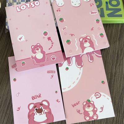 4PCS Lotso strawberry bear sticky note cartoon cute pad Stickable note
