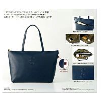 ❀☎ Japanese style zipper portable shopping bag magazine appendix bag large capacity men and women waterproof PU shoulder bag simple tote bag