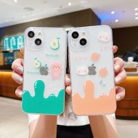 [COD] avocado is suitable for iphone12promax mobile phone case 13mini personality bear 14 protective