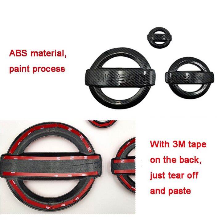 สติกเกอร์ปกสัญลักษณ์โลโก้พวงมาลัยรถยนต์-abs-สำหรับ-nissan-qashqai-sentra-patx-trail-juke-micra-altima-tiida-ในทางกลับกัน-leaf