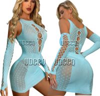 ZZOOI Sexy Fish Net Lingerie Sheer Babydoll Underwear Chemises bodysuit Nightdress Catsuit product  pajamas miniskirt dress