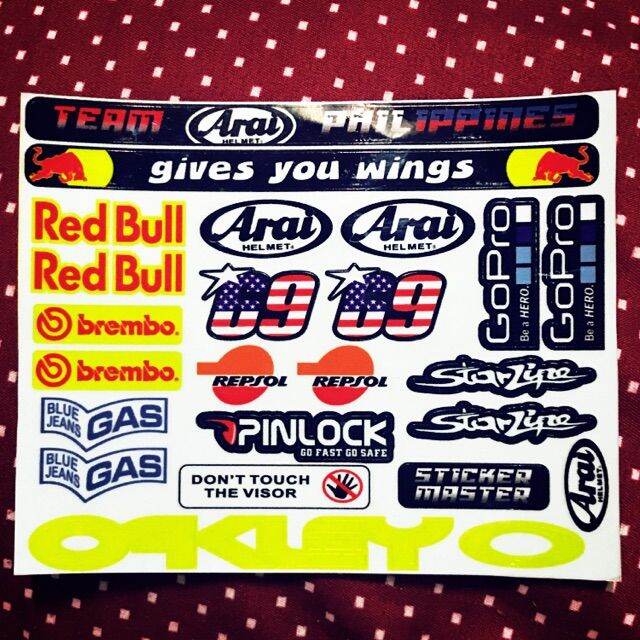 ARAI helmet visor stickers Lazada PH
