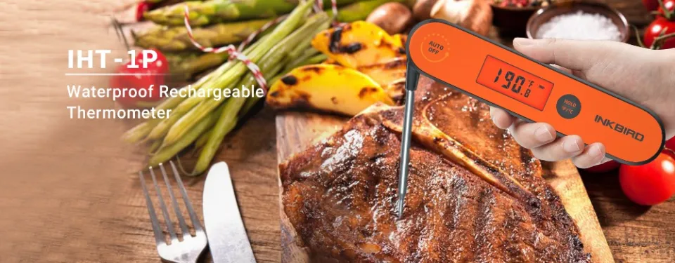 INKBIRD Digital BBQ Thermometer BG-HH2P Backlight&LCD Display With Three  Channel Temperature Measurement Function Alarm Function