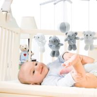 Bear Toy and Baby Crib Holder Rattles Baby Toys 0-12 Months Bed Bell Toy With Bracket Music Mobile Toys For Children