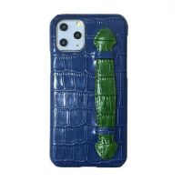 Genuine Leather Strap Handle Holder Case For iPhone 11 Pro Max XS X Phone Luxury Thin Slim Cover Capa Cute Crocodile Dural Color