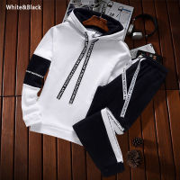 Men Tracksuit Sweatshirt+Sweatpants 2 Pieces Set Women Sportswear Casual Hoodies Suit Mens Pullover Hooded Fashion Streetwear