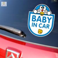 LOMBARDY การ์ตูน Doraemon Crayon Shinchan สติกเกอร์สะท้อนแสงทารกในรถสติกเกอร์รถ Baby On Board