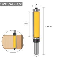 1Pc 1/2 Sh 2-1/2 "Extra Long Trim Bottom Bearins Router Bit Rct-16001