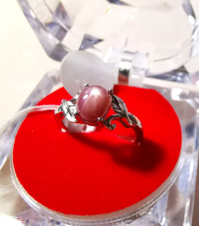 แหวนพลอยทับทิมแท้-ทับทิมสตาร์-เรือนเงินแท้-925-ไซส์-53-5