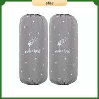 SHILU 2Pairs ผ้ากันน้ำ ถุงมือกันแดดกันหนาว รูปแบบข้อความ สีเทาและสีเทา แขนเสื้อแขน สะดวกสบายสบายๆ การป้องกันมลพิษน้ำมัน อุปกรณ์สำหรับห้องครัว