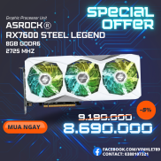 Card màn hình ASROCK RX 7600 STEEL LEGEND NEW