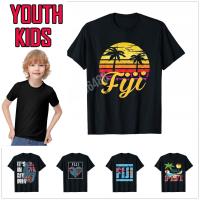 2023 new100 Cotton Youth Kids Fiji Islands Vintage Tropical Isles Vacation T-Shirt For Children T Shirt Tops Boy Girl Tee