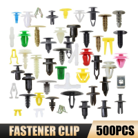 500Pcs รถ Fastener พลาสติกรถ Retainer คลิปกันชน Push Rivet ประตู Penal คลิปเปลี่ยนชุดผสมสุ่มขนาดและรูปแบบ