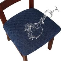 6 Waterproof Dining Chair Seat Cover Jacquard Removable Chair Seat Cushion Slipcover for Dining Room Chair