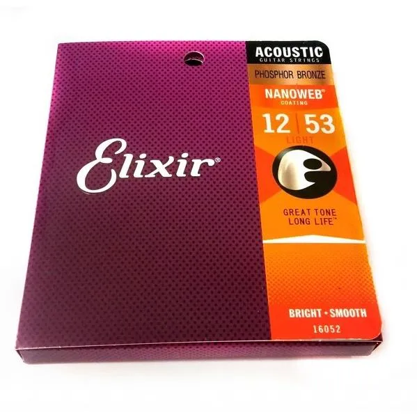 CANGPIN Elixir Phosphor 8020 Bronze Acoustic Guitar Strings { NANOWEB COATING} 12/53 Lazada PH