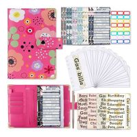 A6 Butterfly Embossing Planner Binder Page Zipper Envelopes Cash Envelopes Budgeting Organizer for Cash