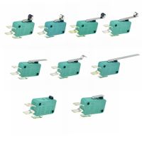 ‘；【=- Micro Limit Switches 16A 250V 125V NO+NC+COM 6.3Mm 3 Pins SPDT Micro Switch 28Mm 52Mm Arc Roller Lever Touch Switch Microswitch