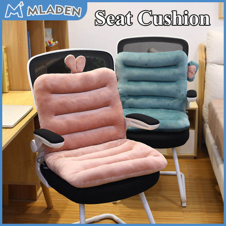 Cartoon Plush Seat Cushion with Backrest Office Home Chair Thickened