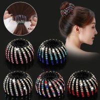 Fashion Rhinestone Hairpin Bun Hair Claw Horsetail Buckle Clip Expanding Accessories for