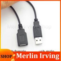 Merlin Irving Shop 2M 2 Pin 4 pin USB 2.0 A Female male Jack Power Charge Charging Data Cable Cord Extension wire Connector DIY 5V Adapter