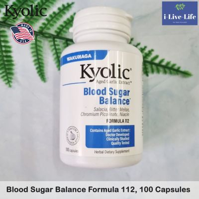 อาหารเสริม ปรับสมดุลระดับน้ำตาลในเลือด Aged Garlic Extract Formula 112 Blood Sugar Balance 100 Capsules - Kyolic