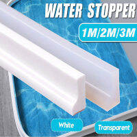 2 M/3 M ซิลิโคนเคาน์เตอร์ครัว Water Stopper Blocker ห้องน้ำ Dam แห้งและเปียกแยกน้ำท่วม Barrier แถบยึด-zhi qing trade