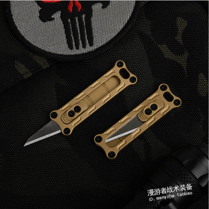 EDC is equipped with mini portable brass paper cutter, utility knife ...