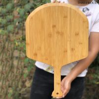 [Threewood kitchen]12 inches Natural Bamboo Pizza Peel Board Kitchen Baking Supplies with Handle