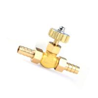 8mm Hose Barb Thread Two Way Straight Brass Needle Valve Regulating Valve For Water Oil Air