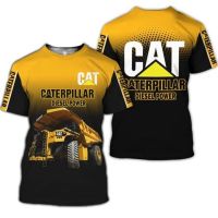 Men Women Sports New Caterpillar T-Shirts CAT Excavator 3D Print Streetwear Fashion Oversized O-Neck T Shirt Kids Tees Tops