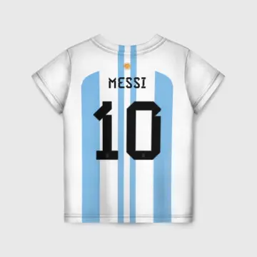 Buy ZINGOMING Lionel Messi Blue Football Cotton T-Shirt for Boys and Girls  Unisex Kids T-Shirt 22(5 Years-6 Years) at