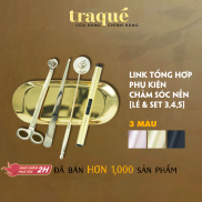 Bộ 3 Phụ kiện chăm sóc nến thơm Kéo,Khêu,Chuông và Châm nến