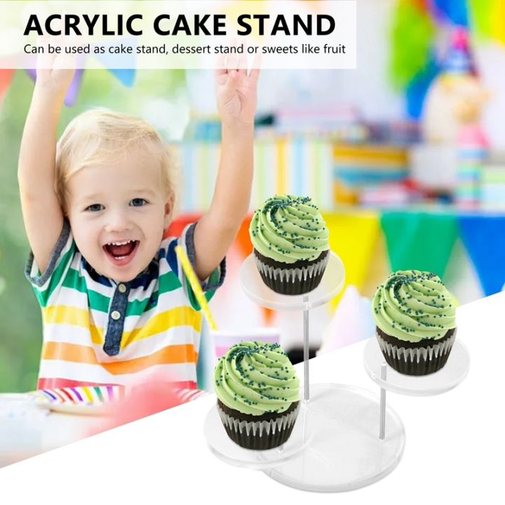 2pcs-round-acrylic-cupcake-stand-premium-cupcake-holder-cupcake-display-stand-dessert-stand-pastry-platter-display