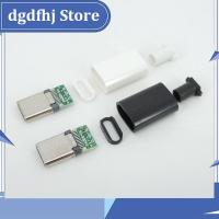 Dgdfhj Shop TYPE C USB 3.1 24 Pin Male Plug Welding Connector Adapter with Housing Type-C Charging Plugs Data Cable Accessories Repair