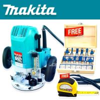 MAKITA เร้าเตอร์ เครื่องเซาะร่องไม้ พร้อมชุดดอก รุ่น MT-3612BR การันตีสินค้าตรงปก 100% รับประกัน 1ปี (AAA) + ตลับเมตร Stanley