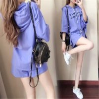 COD DSFGERRTYTRRE READY STOCK 2 Piece Set Women Casual Long Sleeve Hooded Tops Sport Wear Suits Womens Set Wear